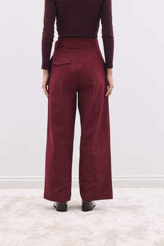 Gabardin Pantolon Bordo